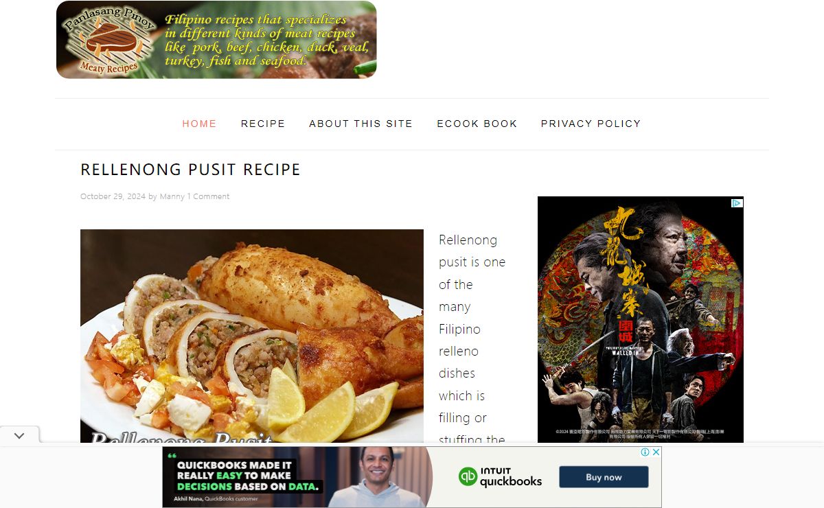Panlasang Pinoy Meaty Recipes - Collection of Filipino recipes that specializes on meat, poultry, fish and seafood.