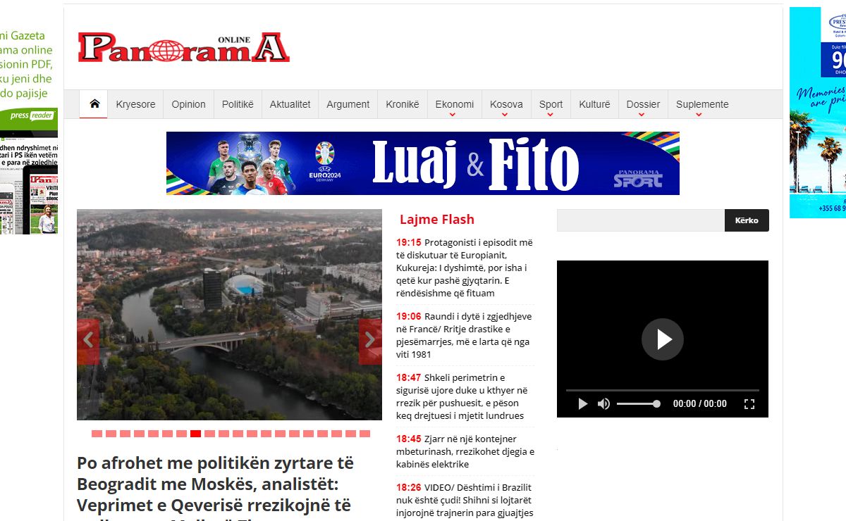 Gazeta Panorama ONLINE | lajmet e fundit, lajm i fundit, lajme