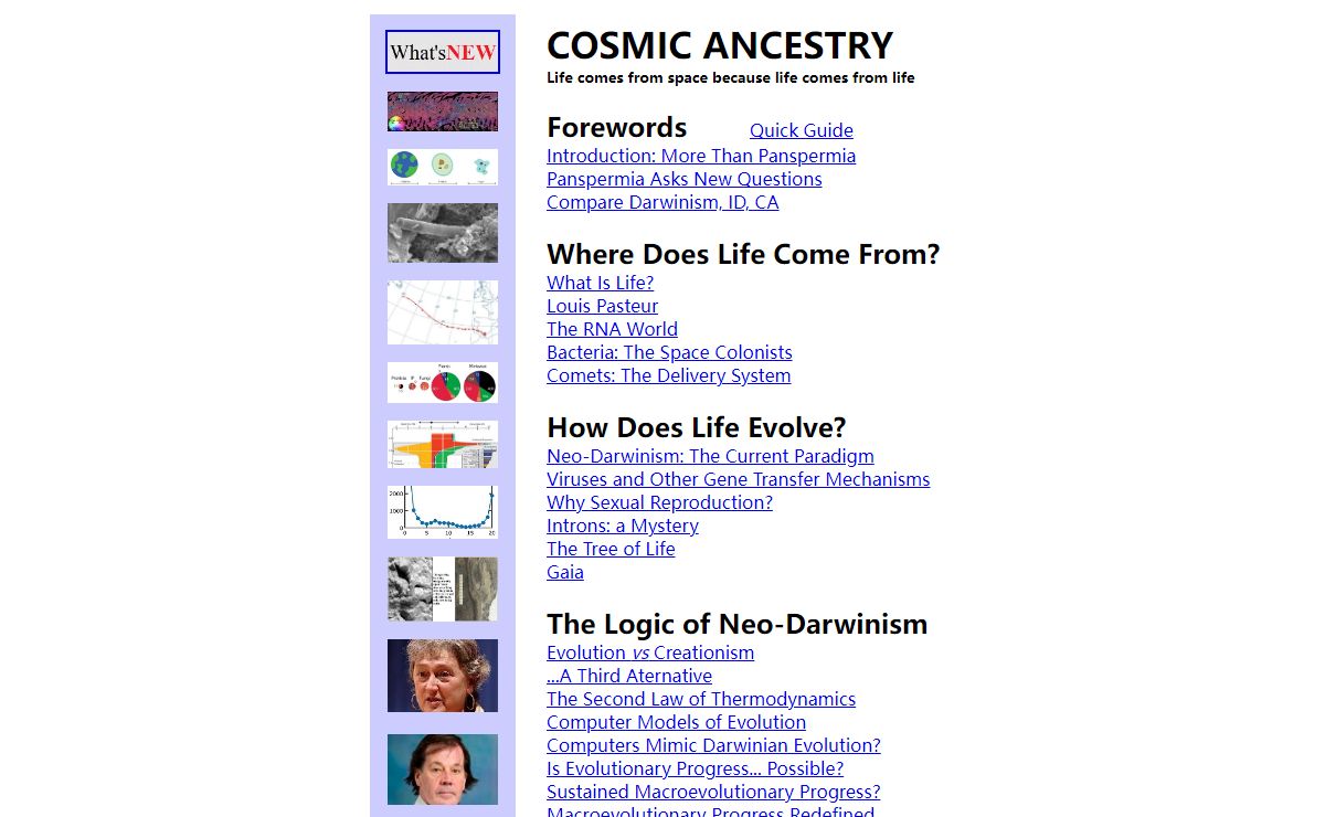 COSMIC ANCESTRY: Panspermia's evidence and implications.