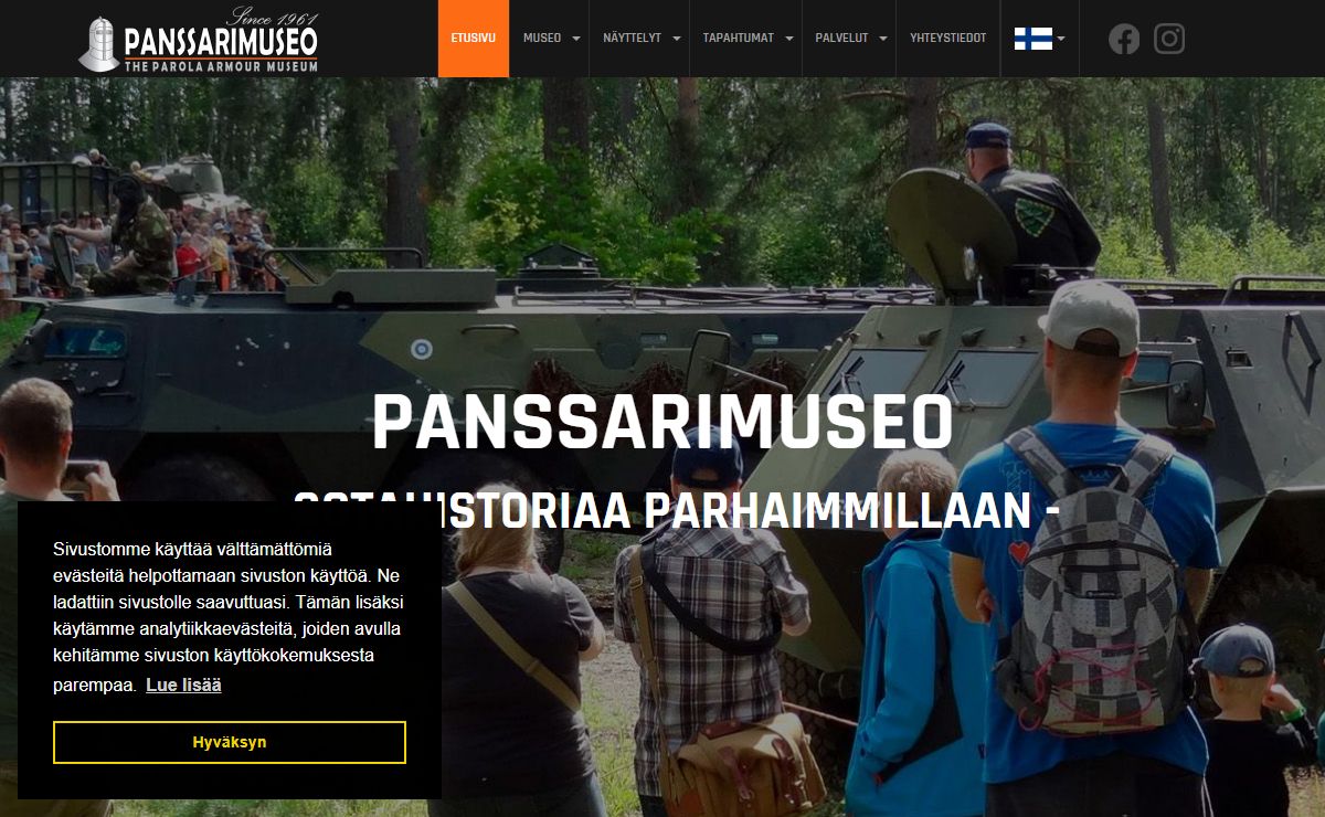 Etusivu  |  Panssarimuseo, Hattulan Parolassa Hämeenlinnan kupeessa, loma