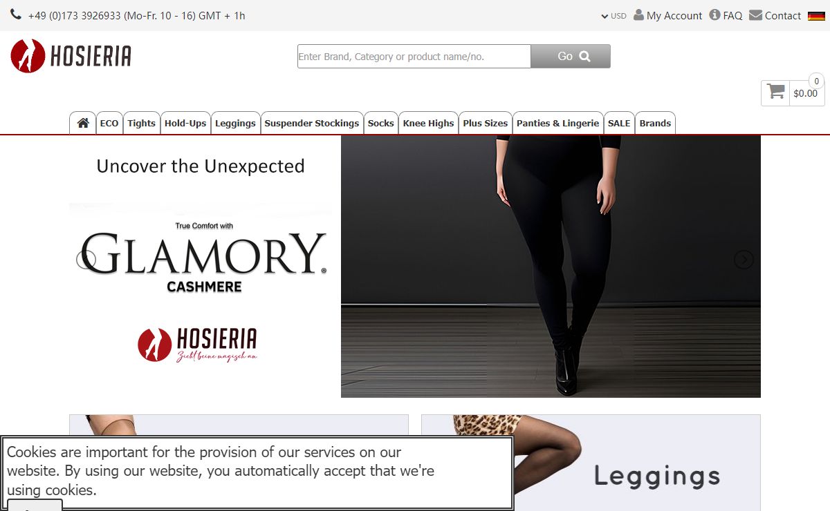 Pantyhoses and stockings at HOSIERIA Online-Shop