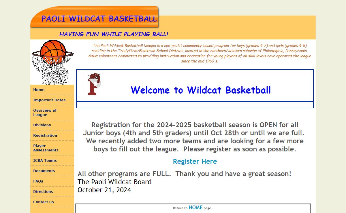 PAOLI WILDCAT BASKETBALL