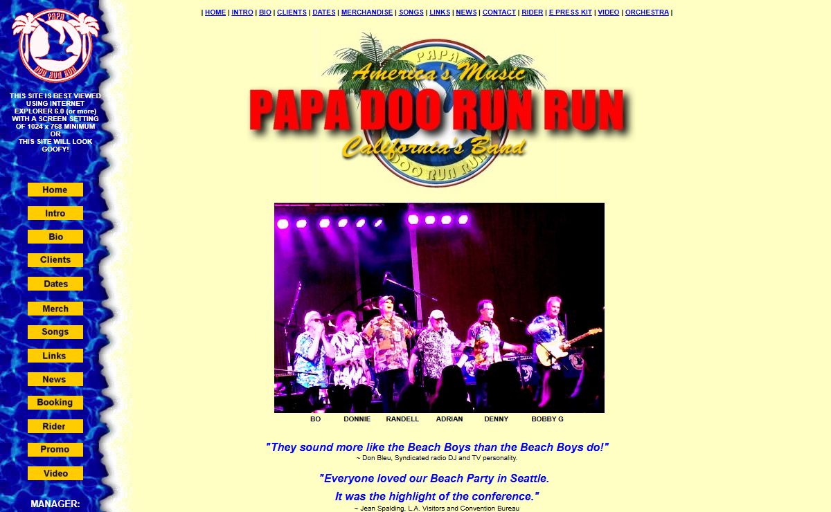 PAPA DOO RUN RUN - California Beach Party Band - Beach Boys tribute band, Re-creating the hits of the Beach Boys, Classic Rock, Surf music, Surf band, California Music - it's all there.