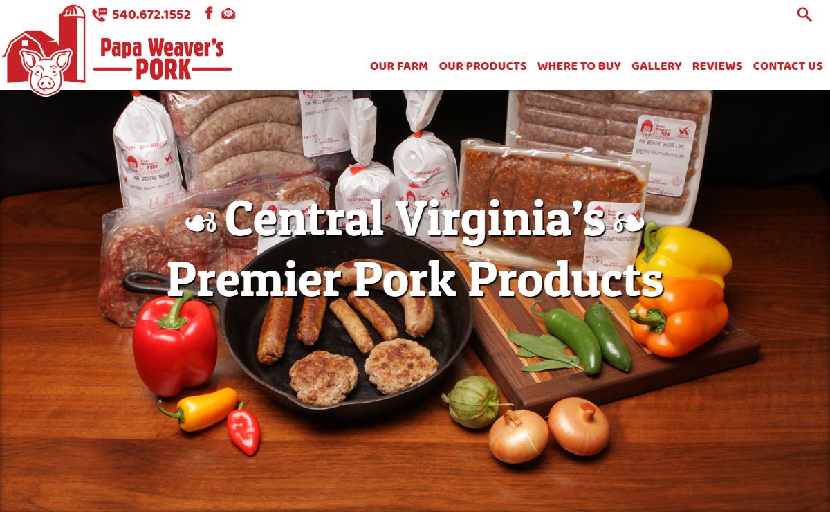 Papa Weaver's Pork | Locally sourced pork products in Central Virginia