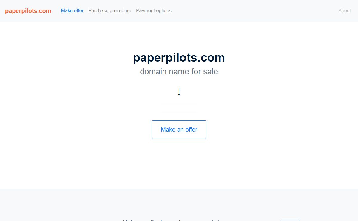 paperpilots.com is available for sale @ namedawn