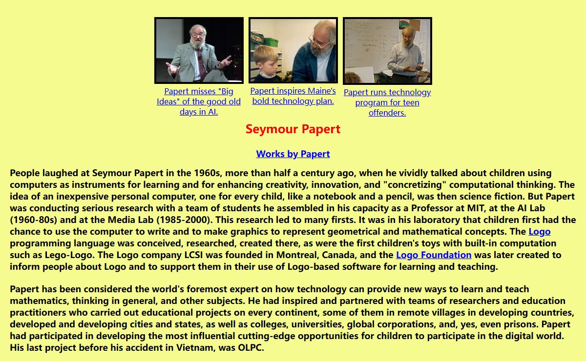 Professor Seymour Papert