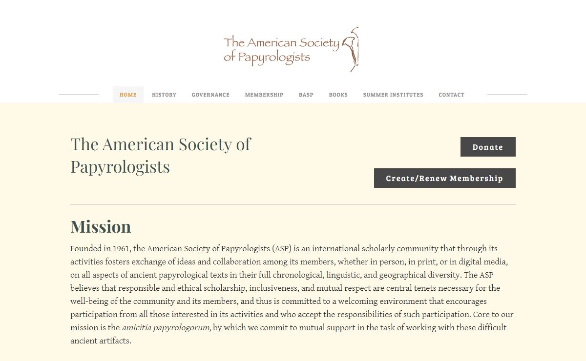 The American Society of Papyrologists - Home