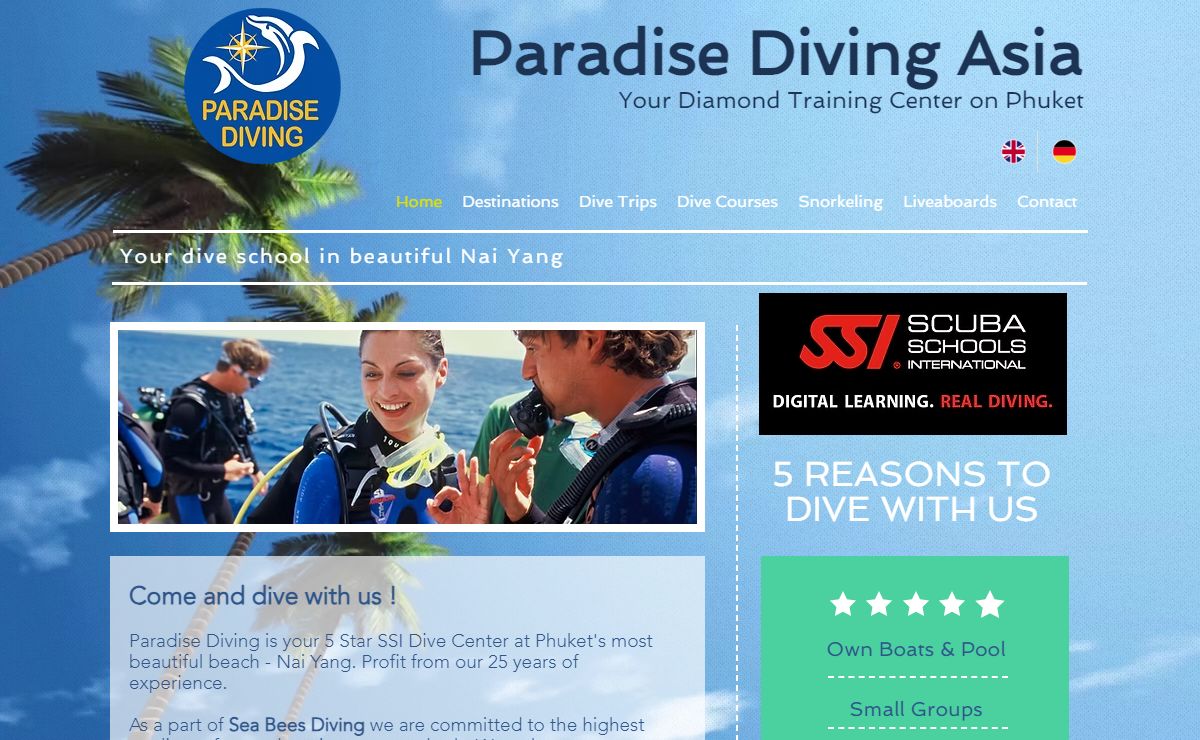 Diving | Paradise Diving Asia | Thailand