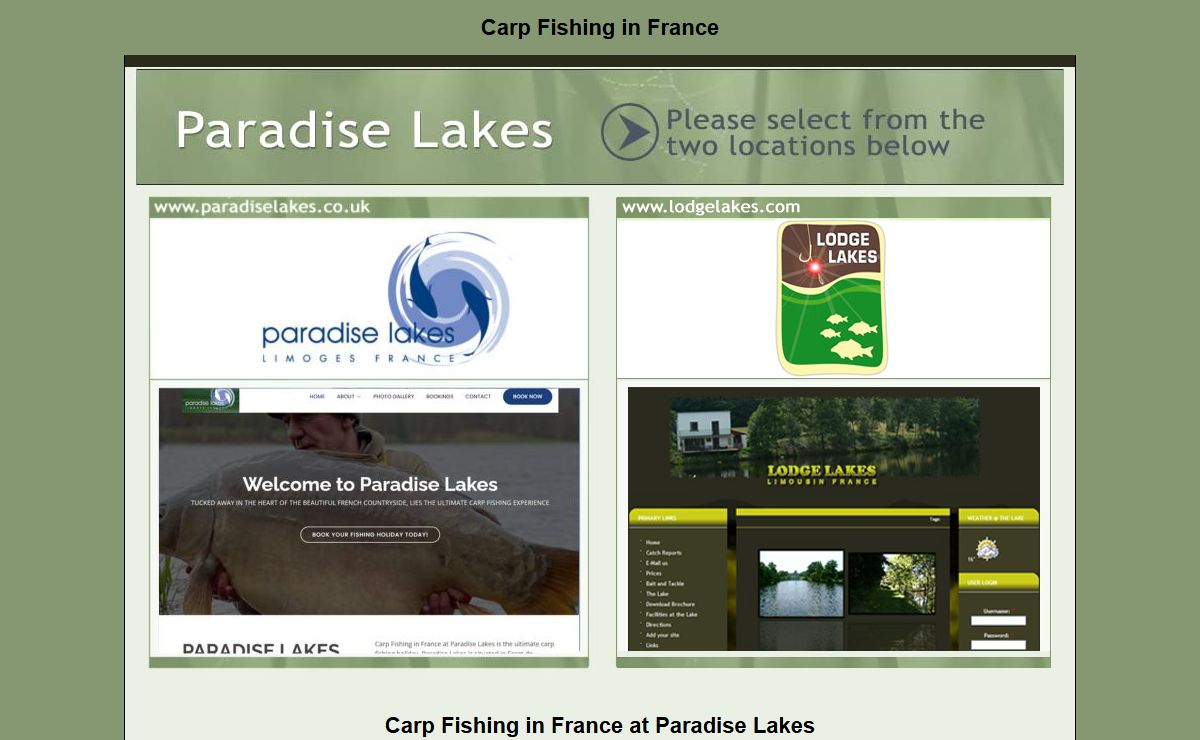 Carp Fishing in France - Paradise Lakes - Angling Carp Lakes Limousin