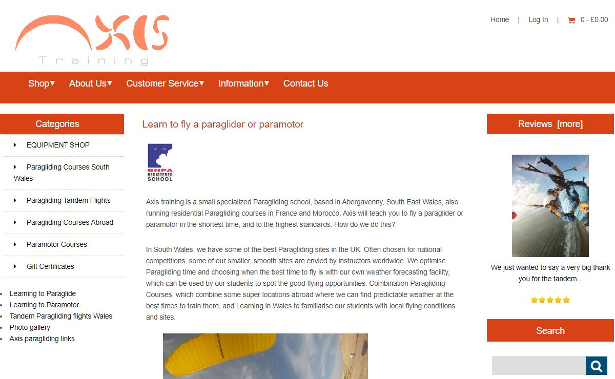 Axis paragliding and Paramotoring training courses, Axis Paragliding and Paramotoring