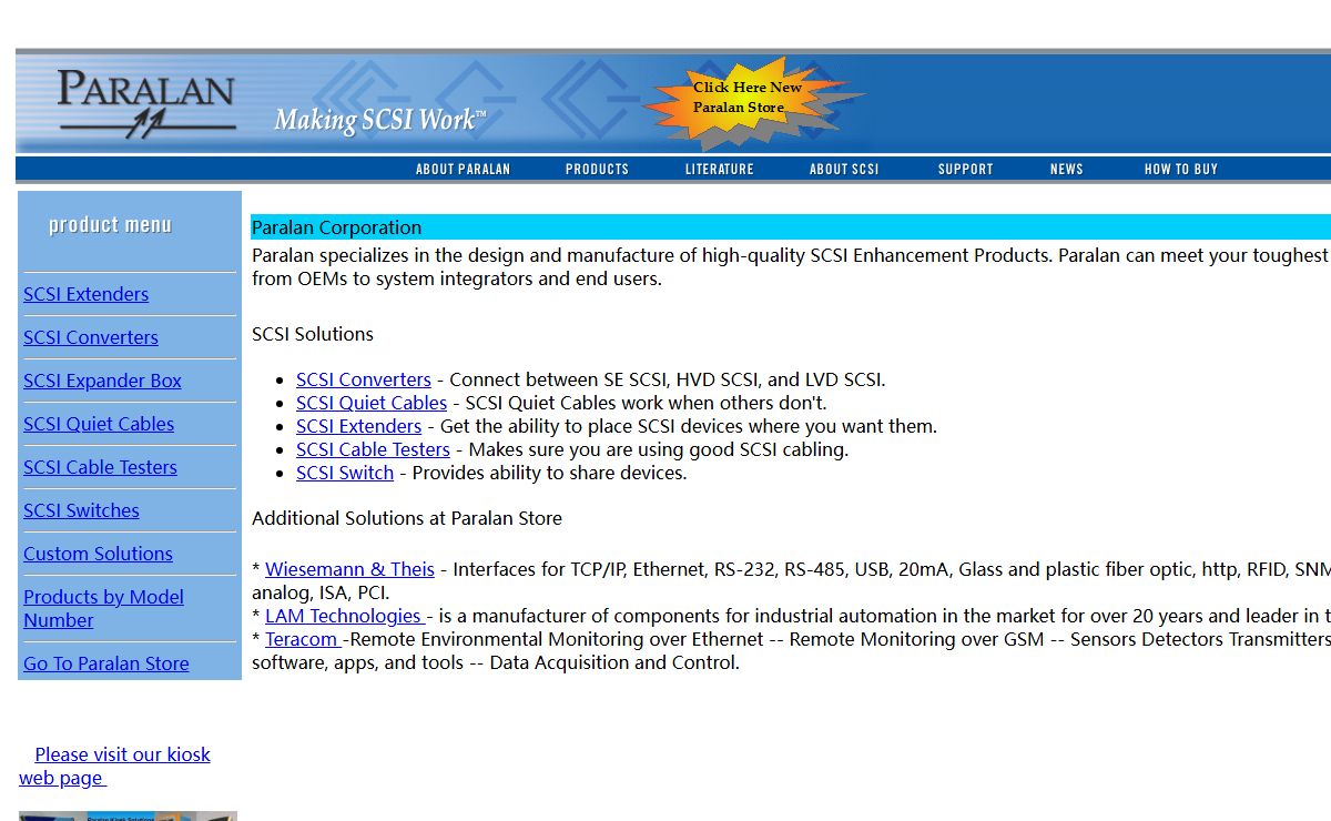 Paralan Corporation SCSI Products