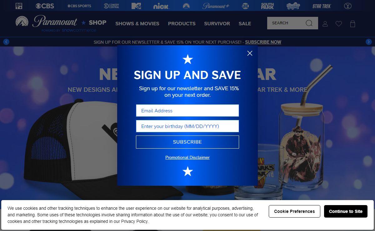 The Official Paramount Shop: Official Merchandise