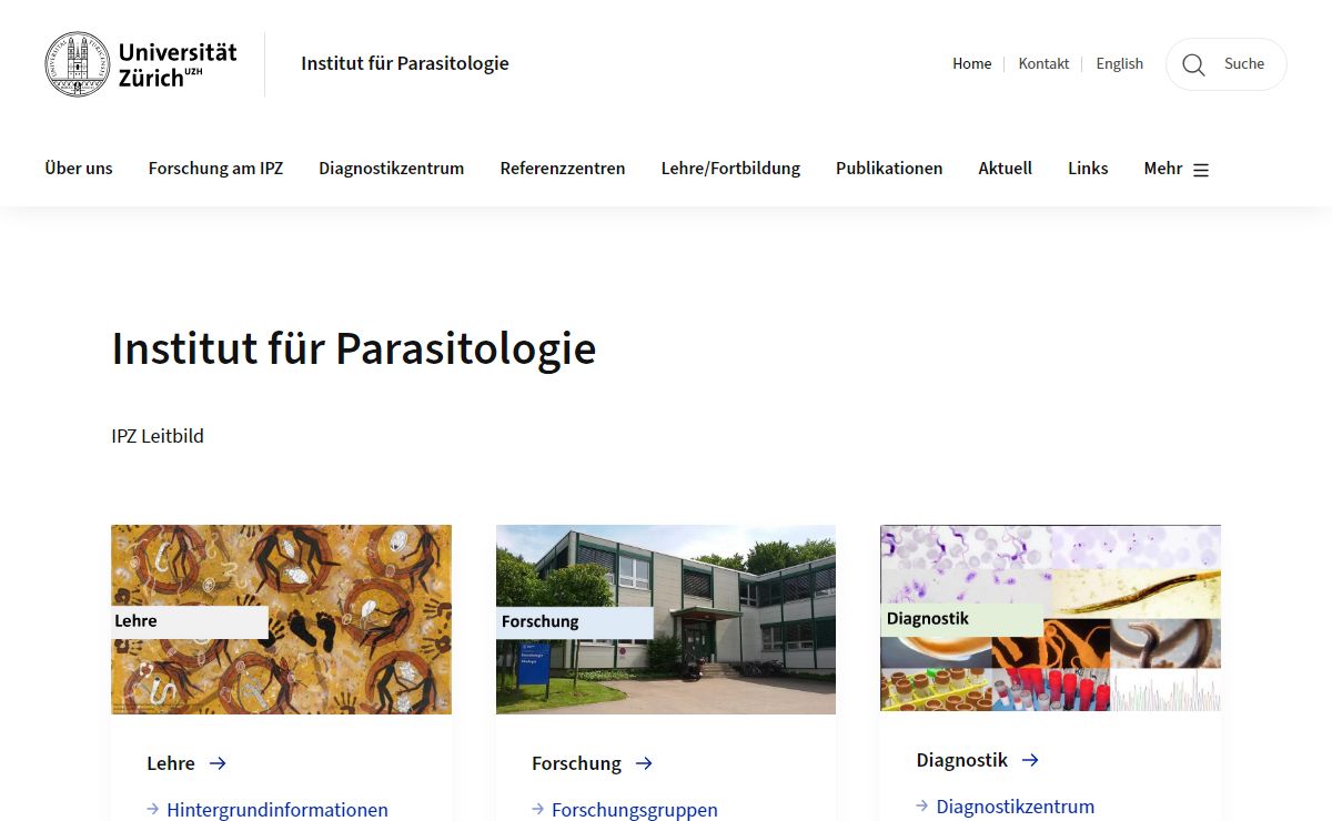 Institut für Parasitologie | Institut für Parasitologie | UZH