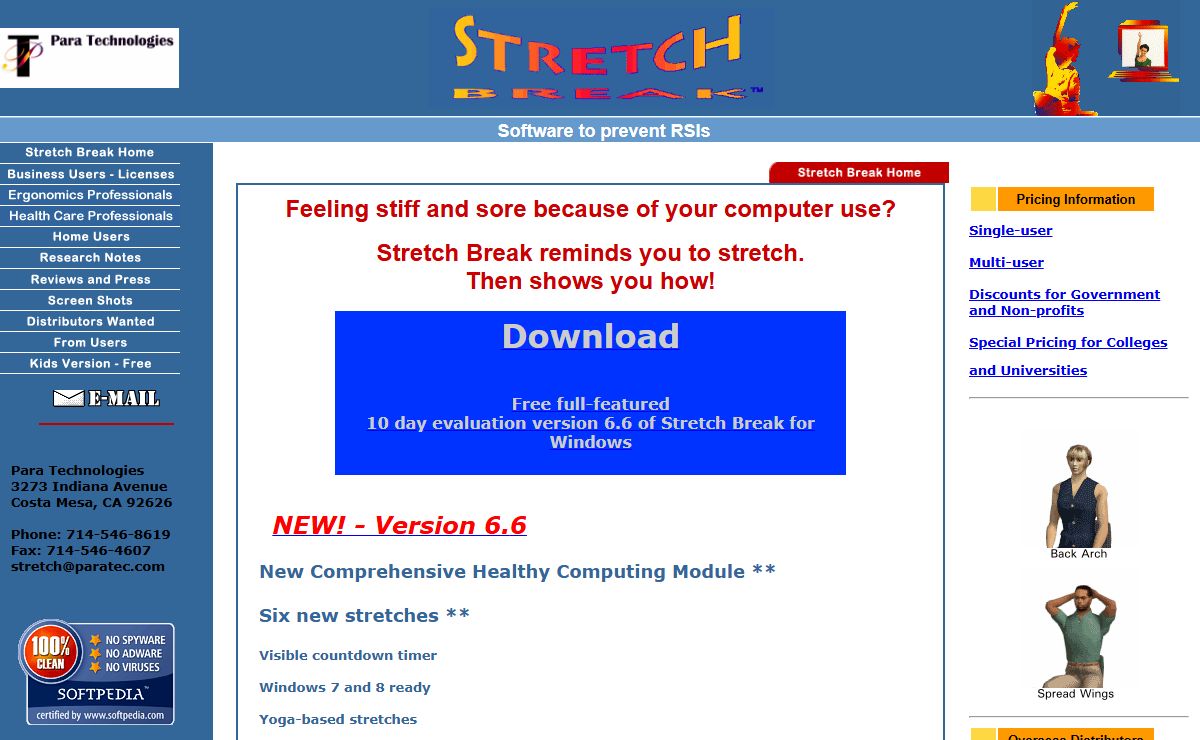 Stretch Break Home