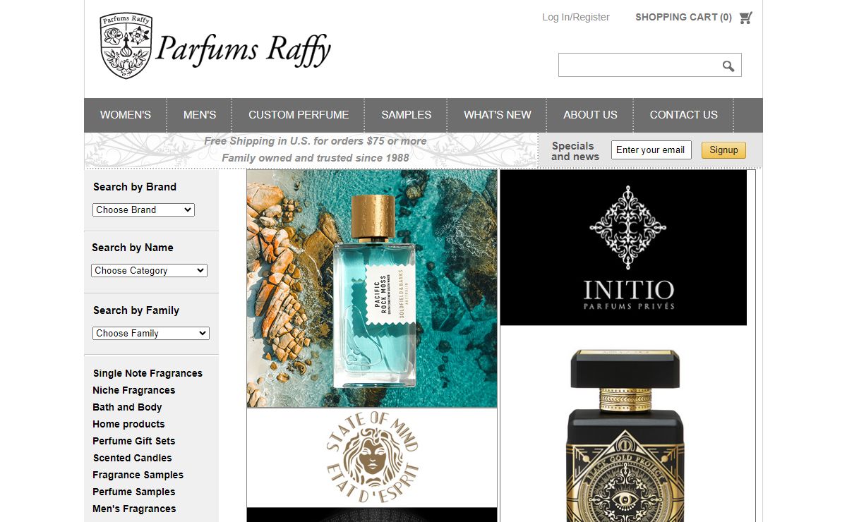 Parfums Raffy perfume store - Niche Perfumes and Designer Fragrances and Candles