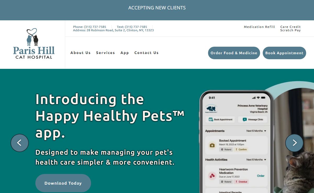Homepage | Paris Hill Cat Hospital