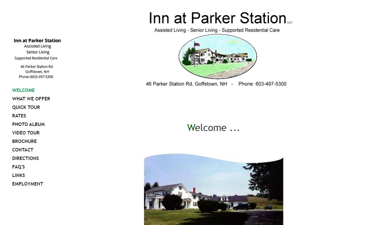 Inn at Parker Station Welcome Page