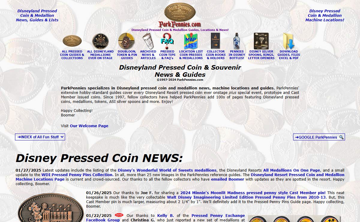 Disneyland Pressed Coins, Medallions, Locations, Guides & News!