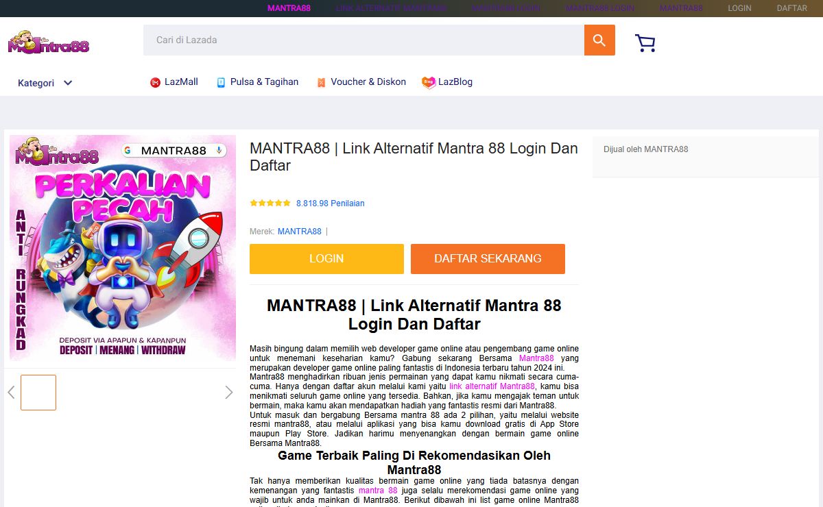 MANTRA88 | Link Alternatif Mantra 88 Login Dan Daftar