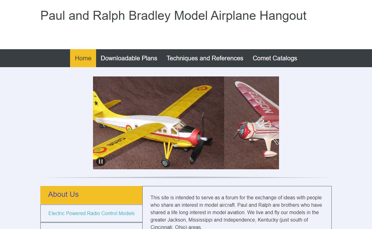Paul and Ralph Bradley Model Airplane Hangout - Home
