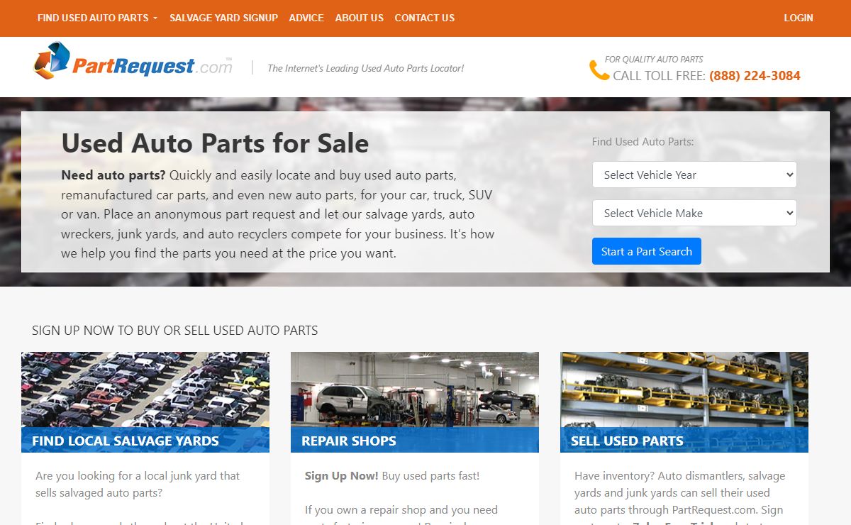 Used Auto Parts | Used Car Parts | Salvage Yards Online