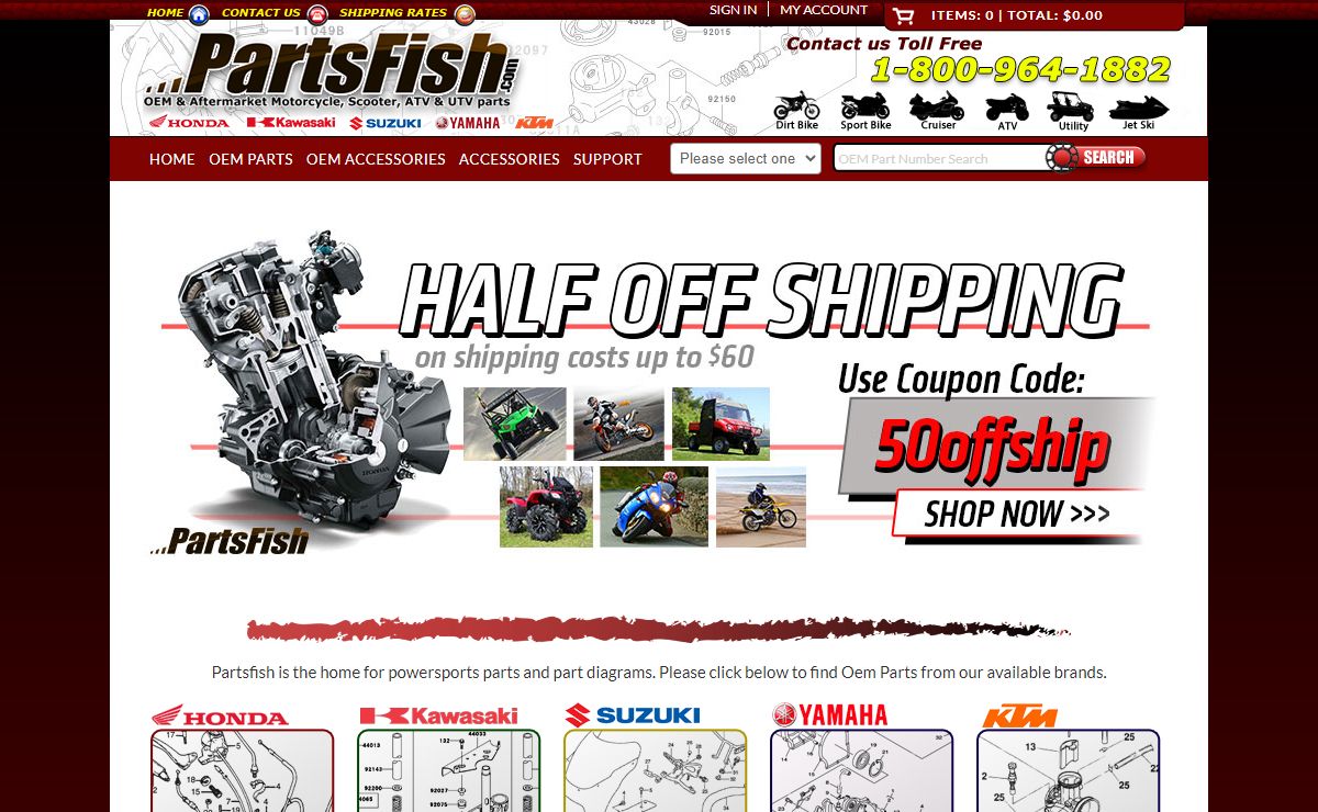 Sale on Motorcycle Parts, ATV & UTV parts Honda, Kawasaki