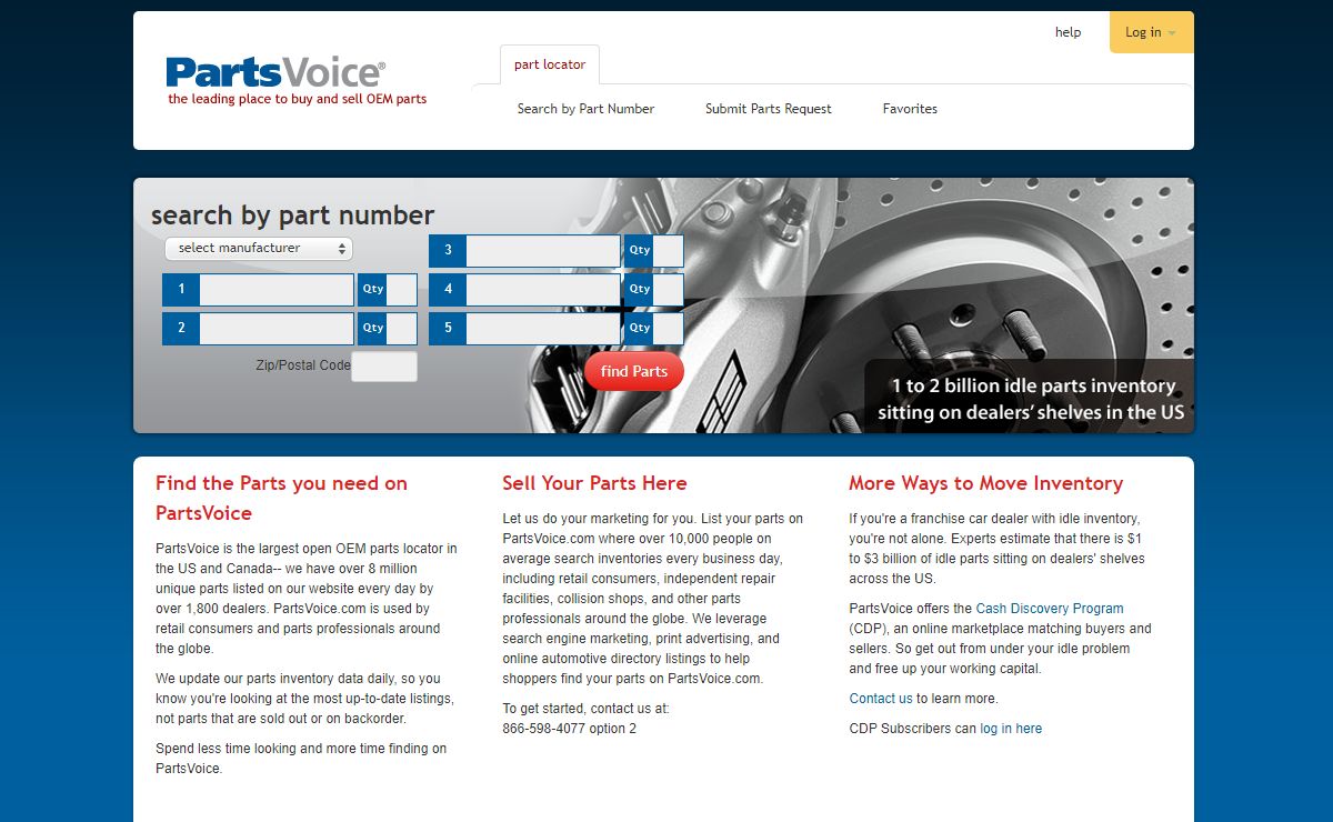 Welcome to the PartsVoice Parts Locator