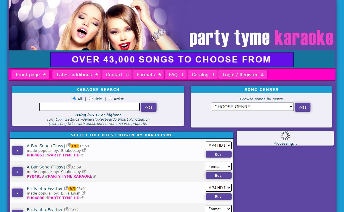 PartyTyme.Net - KARAOKE DOWNLOADS & CUSTOM KARAOKE DISCS