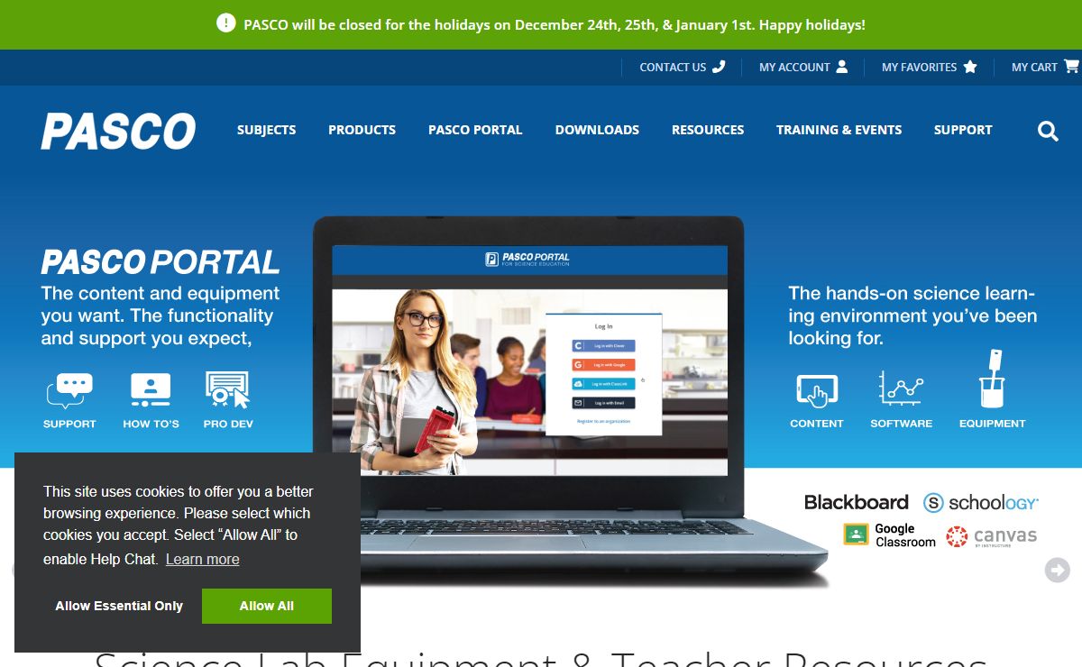 PASCO scientific | Science Lab Equipment and Teacher Resources