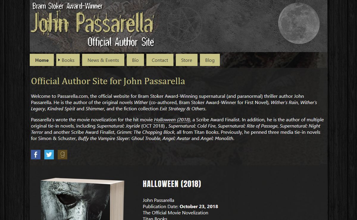 John Passarella, Author of Horror Novels and Supernatural Thrillers