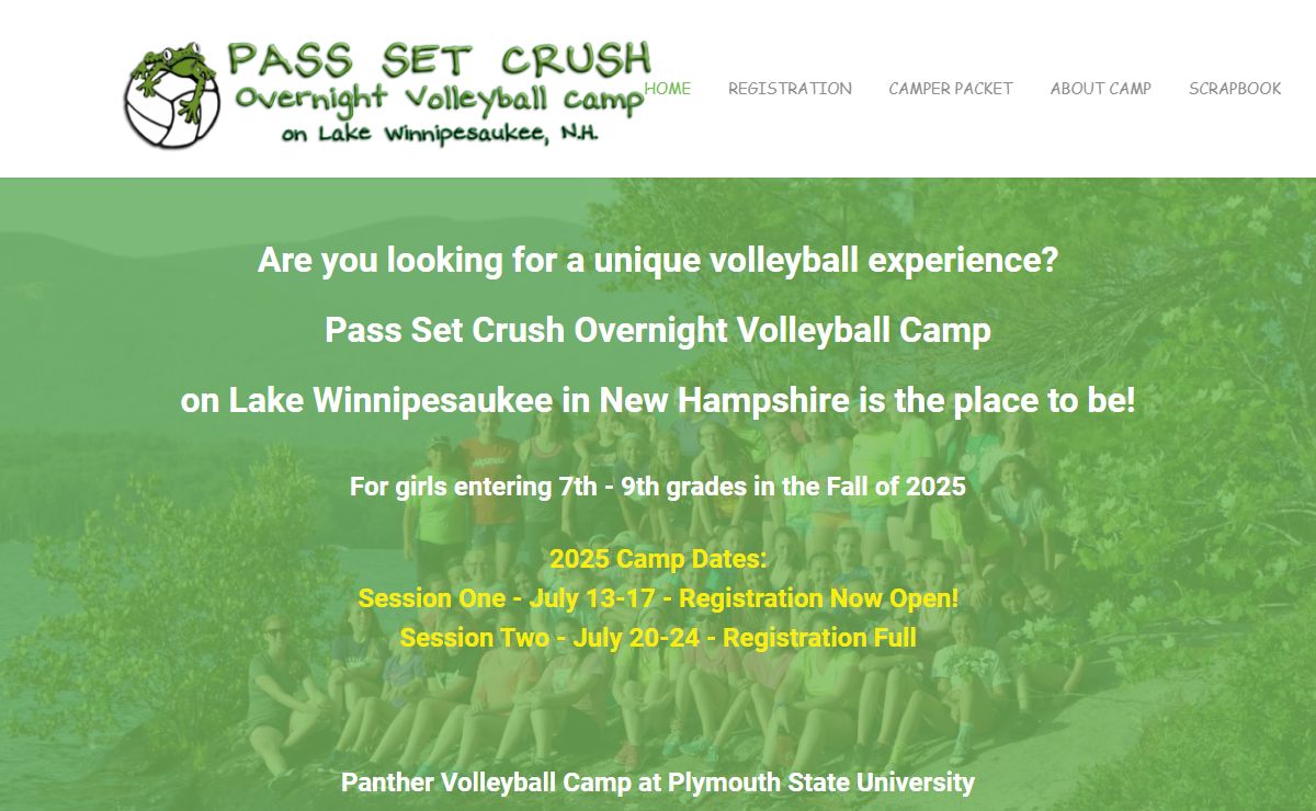Pass Set Crush Volleyball Camp - Home
