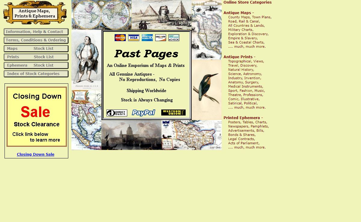 Antique Maps and Prints from Past Pages