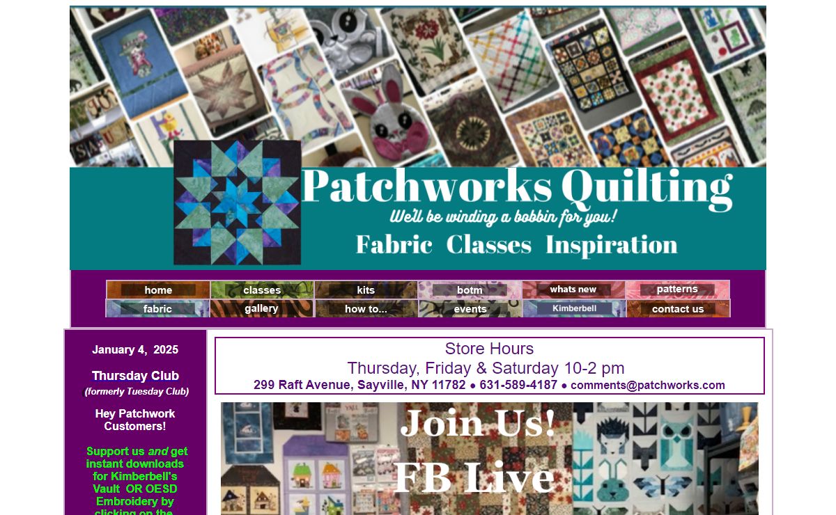 PATCHWORKS Quilting Supplies & Fabric - Quilt Shop