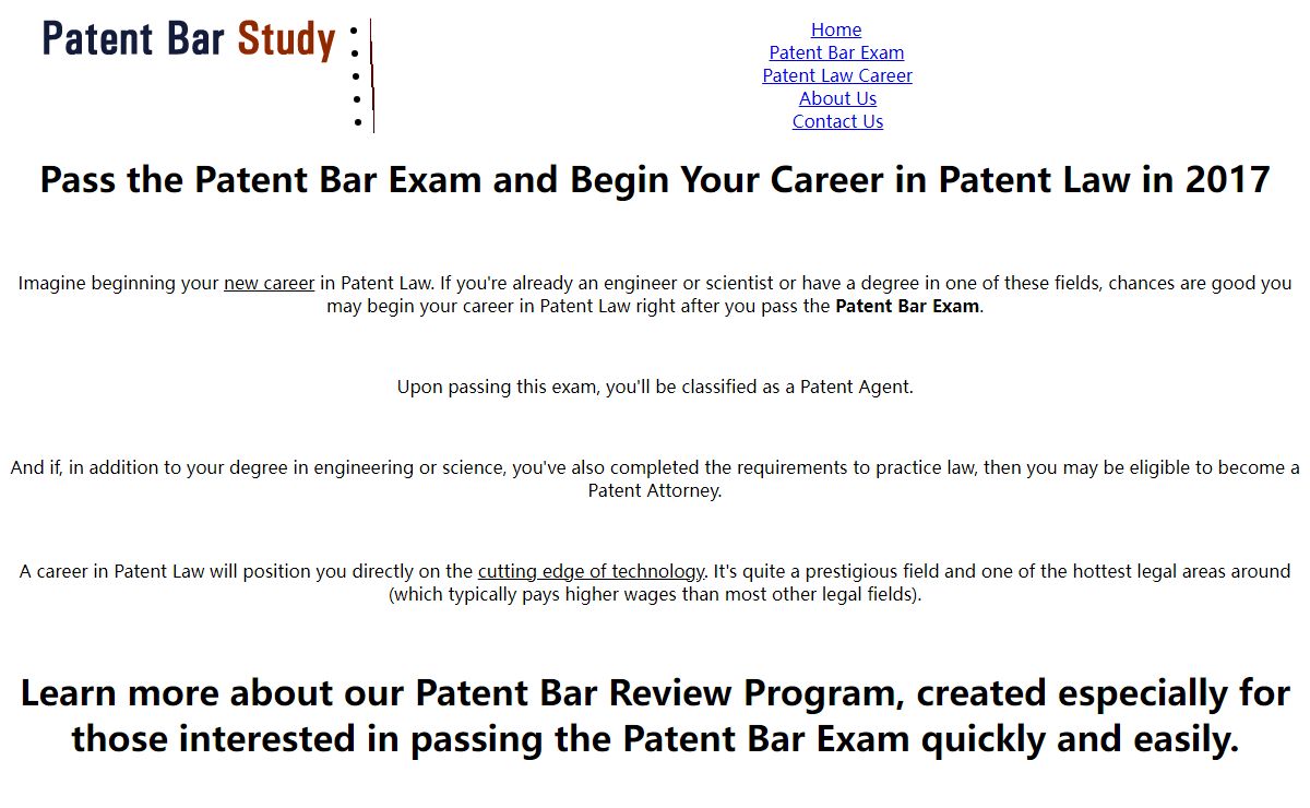 Patent Bar Exam News