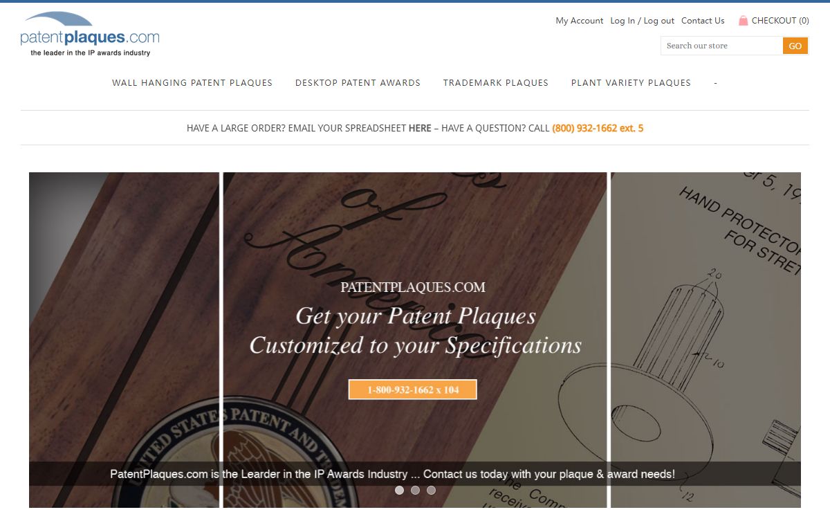 Patent Plaques and Intellectual Property Awards | PatentPlaques.com
