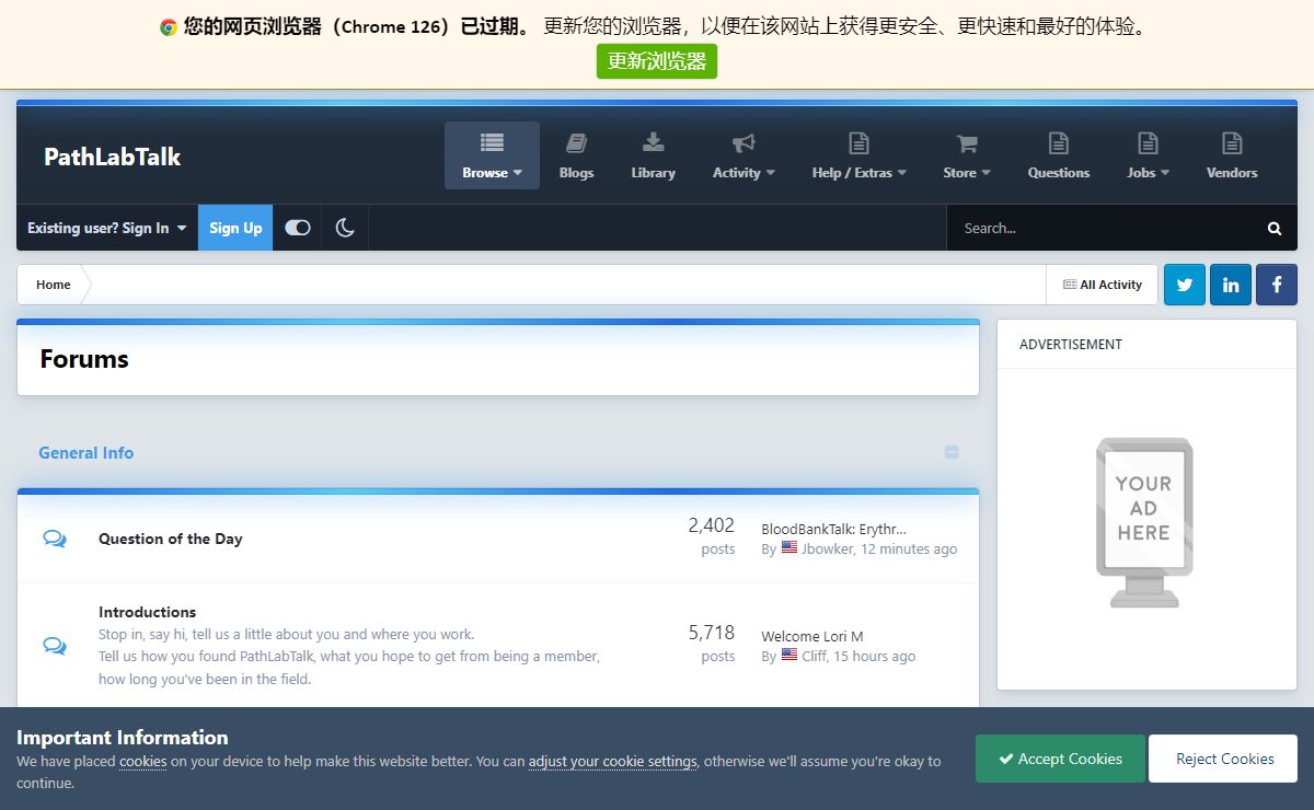 Forums - PathLabTalk