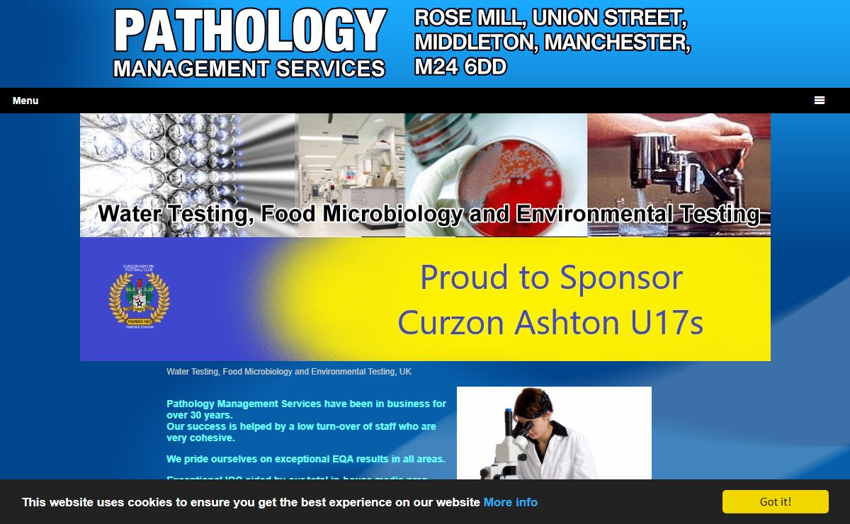 Pathology Management Services, Water Testing, Food Microbiology, Environmental Testing And Pharmaceutical Microbiology