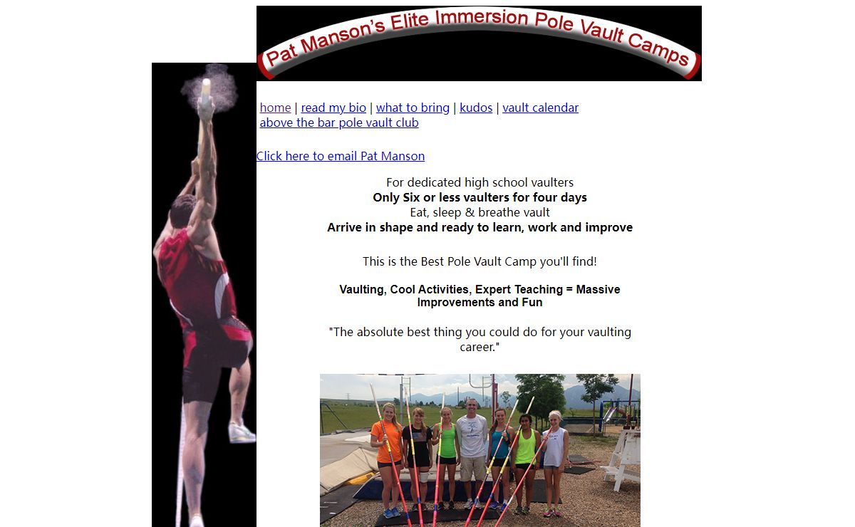 Pat Manson's Elite Immersion Pole Vault Camps