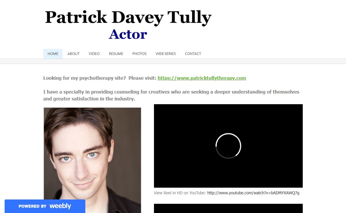 Patrick Davey Tully - Actor - Home