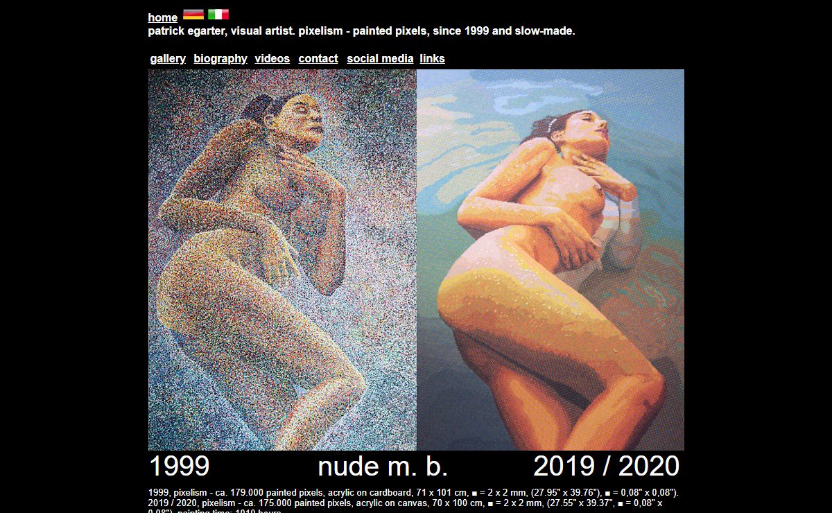 patrick egarter (official site), visual artist. pixelism.