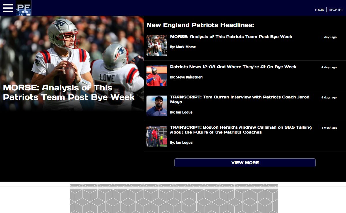New England Patriots at PatsFans.com: The Hub For Patriots Fans with News, Stats, Messageboards & Forums and Rumors
