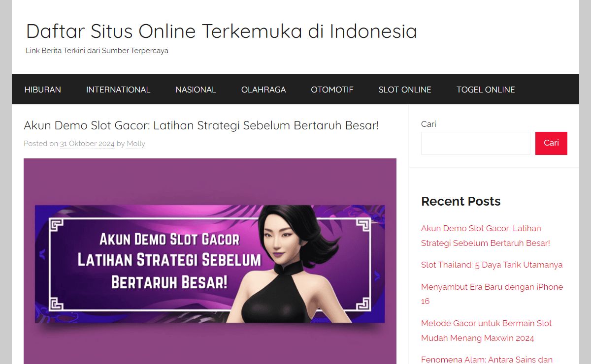 Daftar Situs Online Terkemuka di Indonesia - Link Berita Terkini dari Sumber Terpercaya