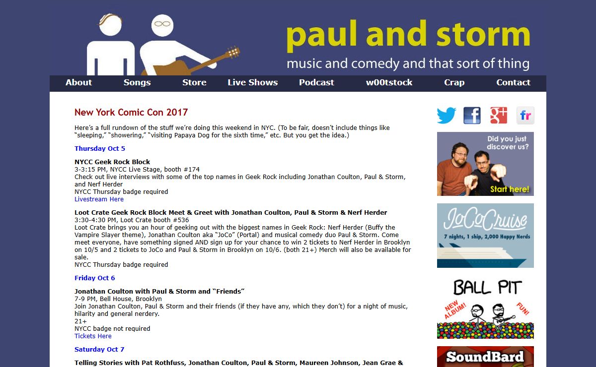 Paul and Storm » Original Comedy Music from Professional Singing Persons