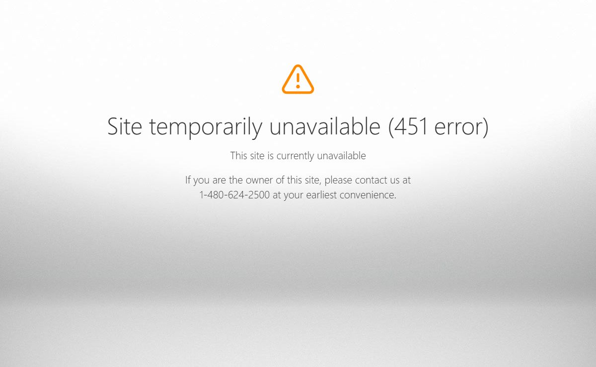 451 Temporarily Unavailable