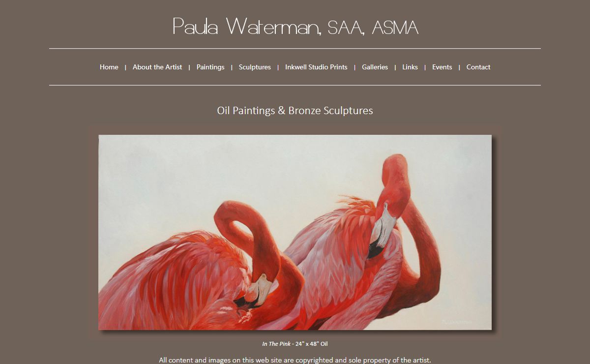 Paula Waterman - Oil Paintings, Sculptures, Nature, Marine and Animal Art