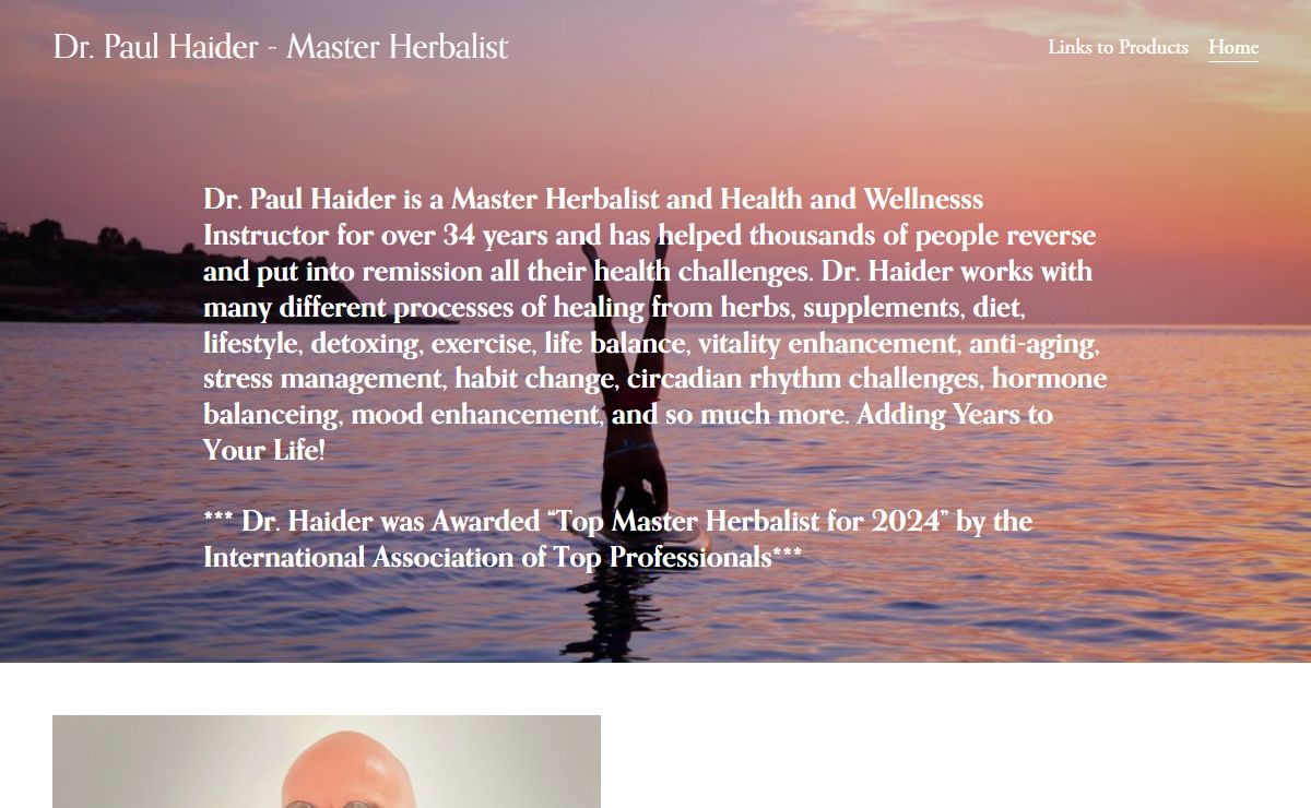 Dr. Paul Haider - Master Herbalist