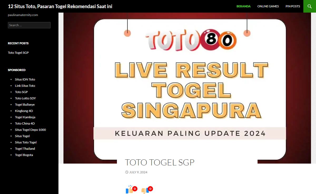 12 Situs Toto, Pasaran Togel Rekomendasi Saat ini - paulinamaternity.com