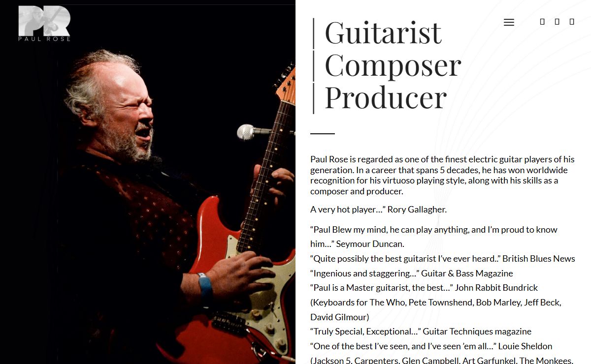 Paul Rose - Guitarist | Composer | Producer
