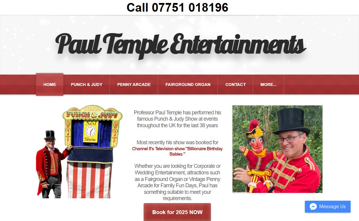 Paul Temple Entertainments - Paul Temple Magician Childrens Entertainer Punch and Judy