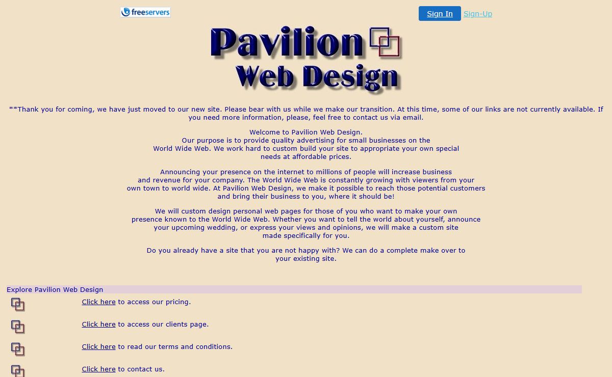 Pavilion Web Design